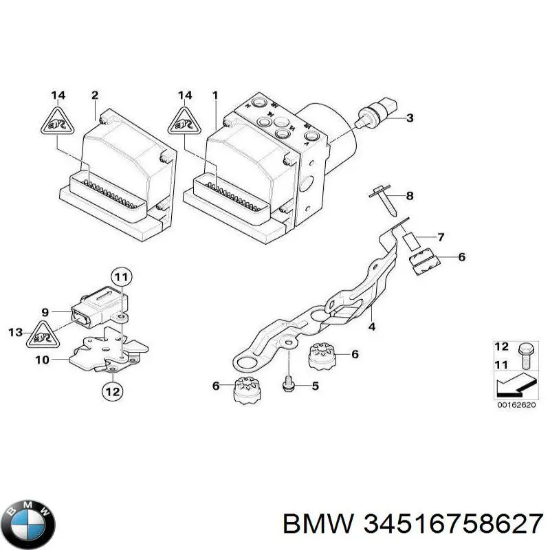 Unidade hidráulico de controlo ABS BMW 34516758627 preço, a partir de 1055,88 USD