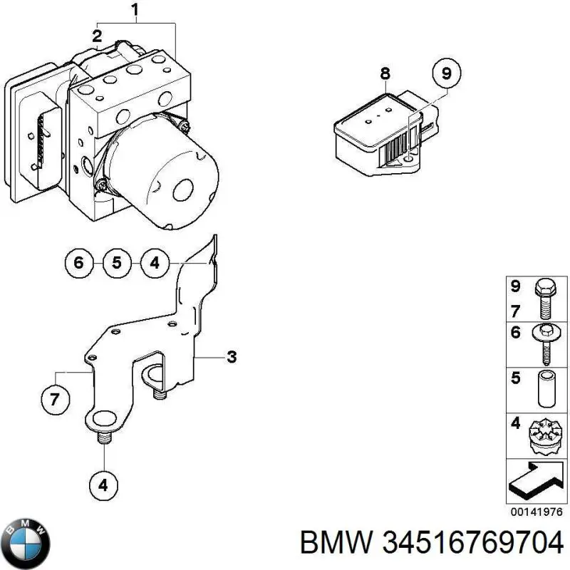 34516768647 BMW Unidade hidráulico de controlo ABS