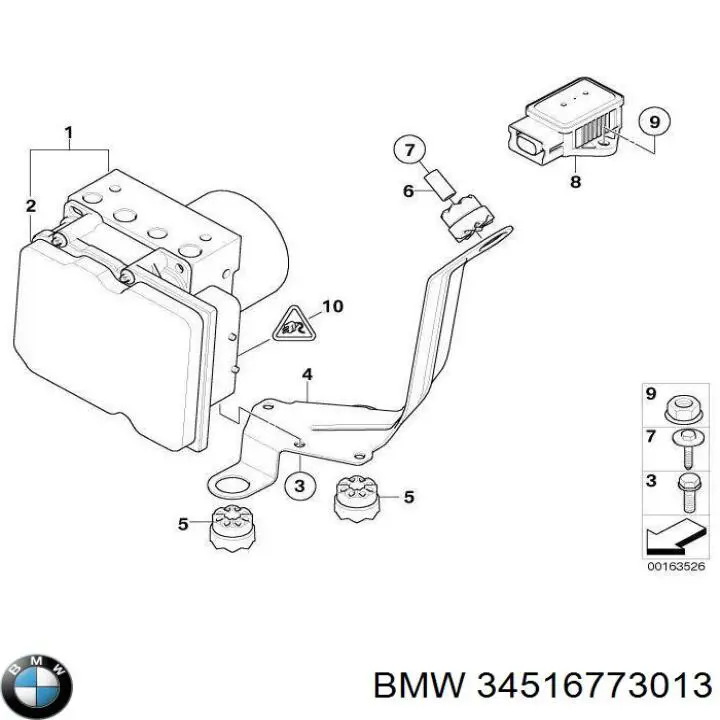 34516768687 BMW Unidade hidráulico de controlo ABS