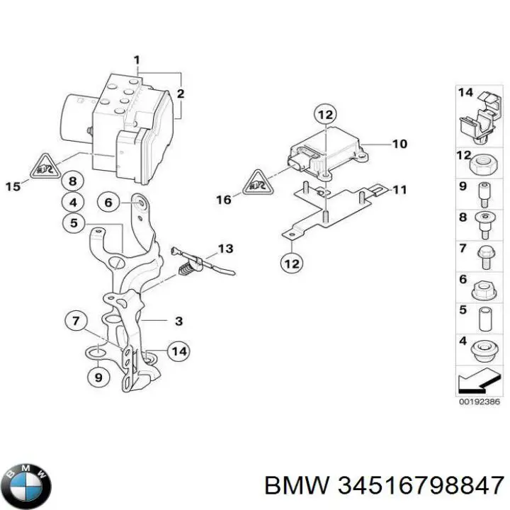 34516798847 BMW Unidade hidráulico de controlo ABS