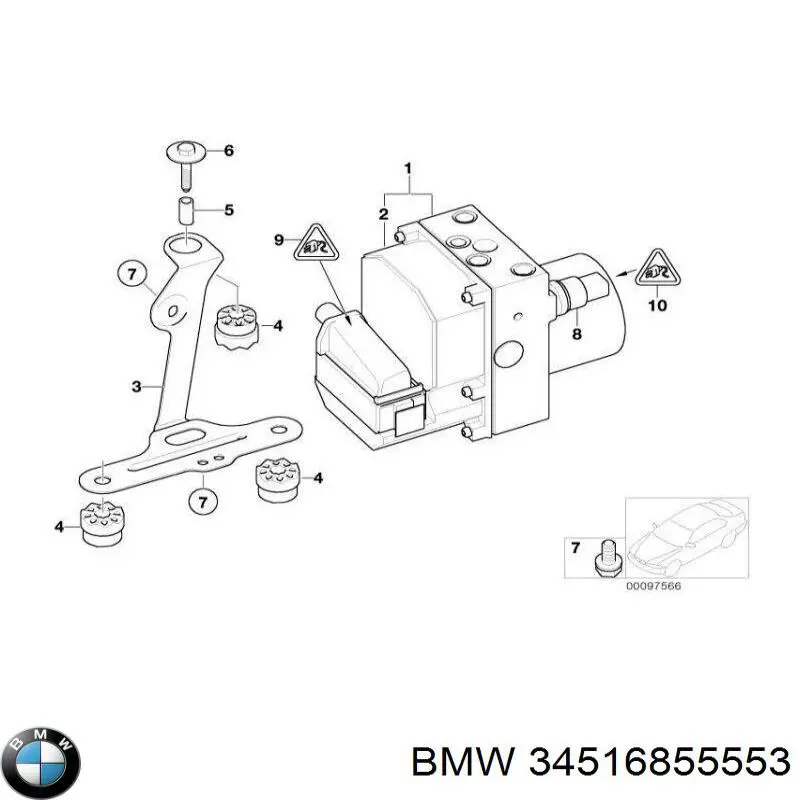 Unidade hidráulico de controlo ABS BMW 34516855553 preço, a partir de 3227,46 USD
