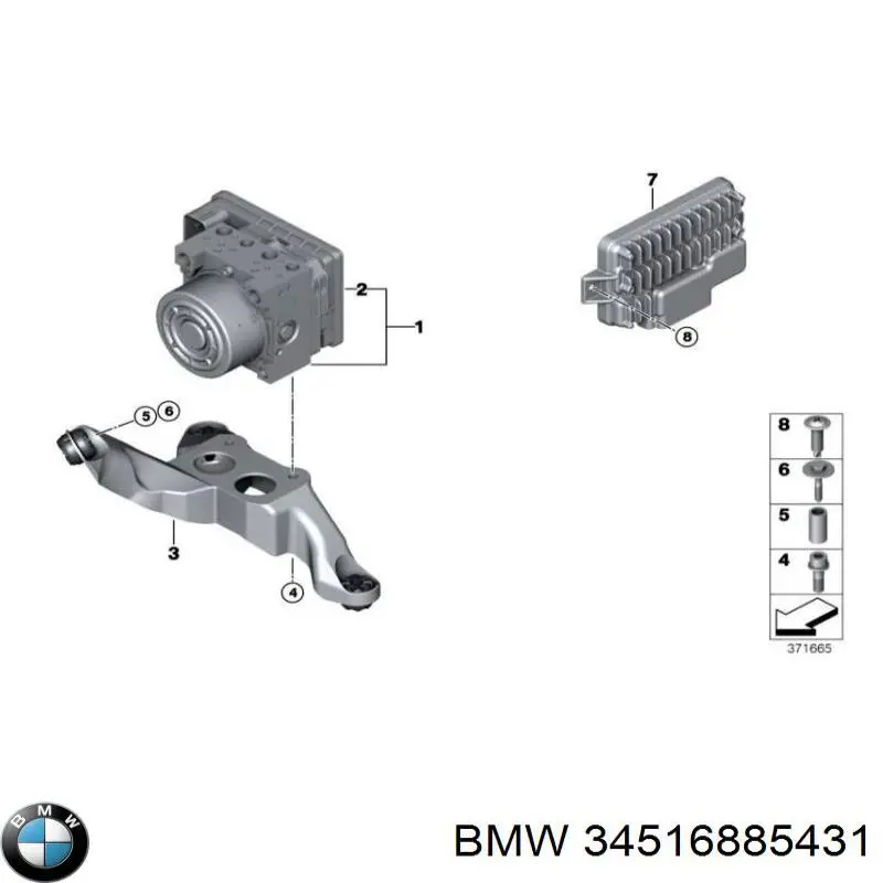 34515A374A7 BMW Unidade hidráulico de controlo ABS