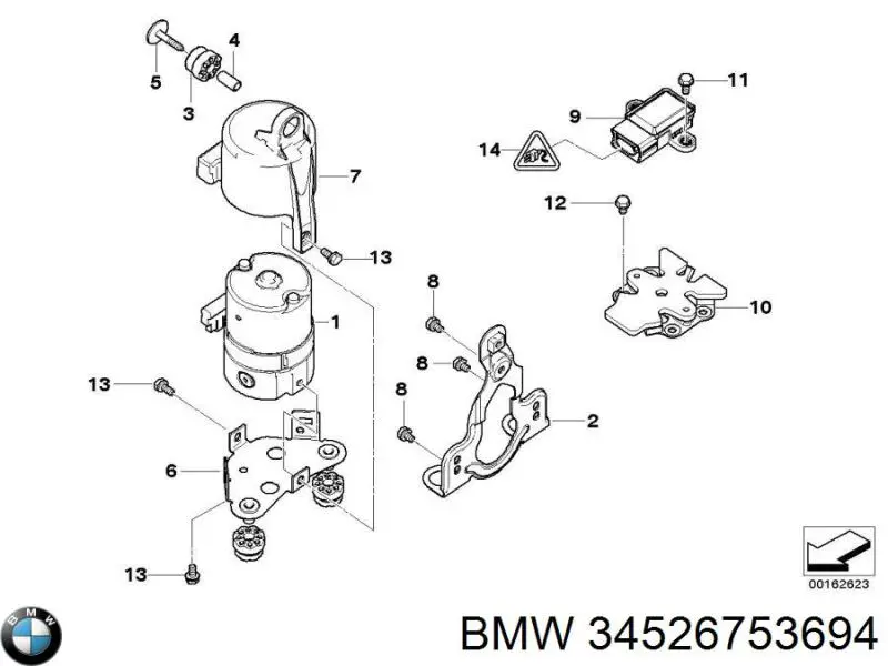 Compre 34526753694 BMW Sensor de aceleração transversal (ESP)