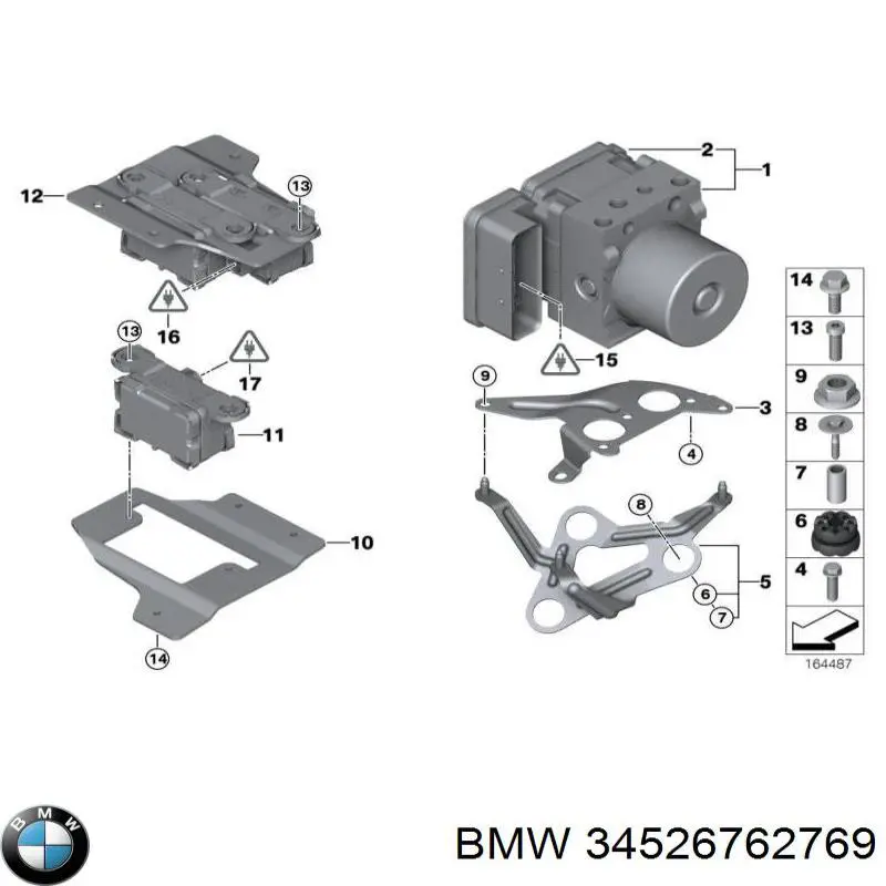 34526762769 BMW Sensor de aceleração longitudinal