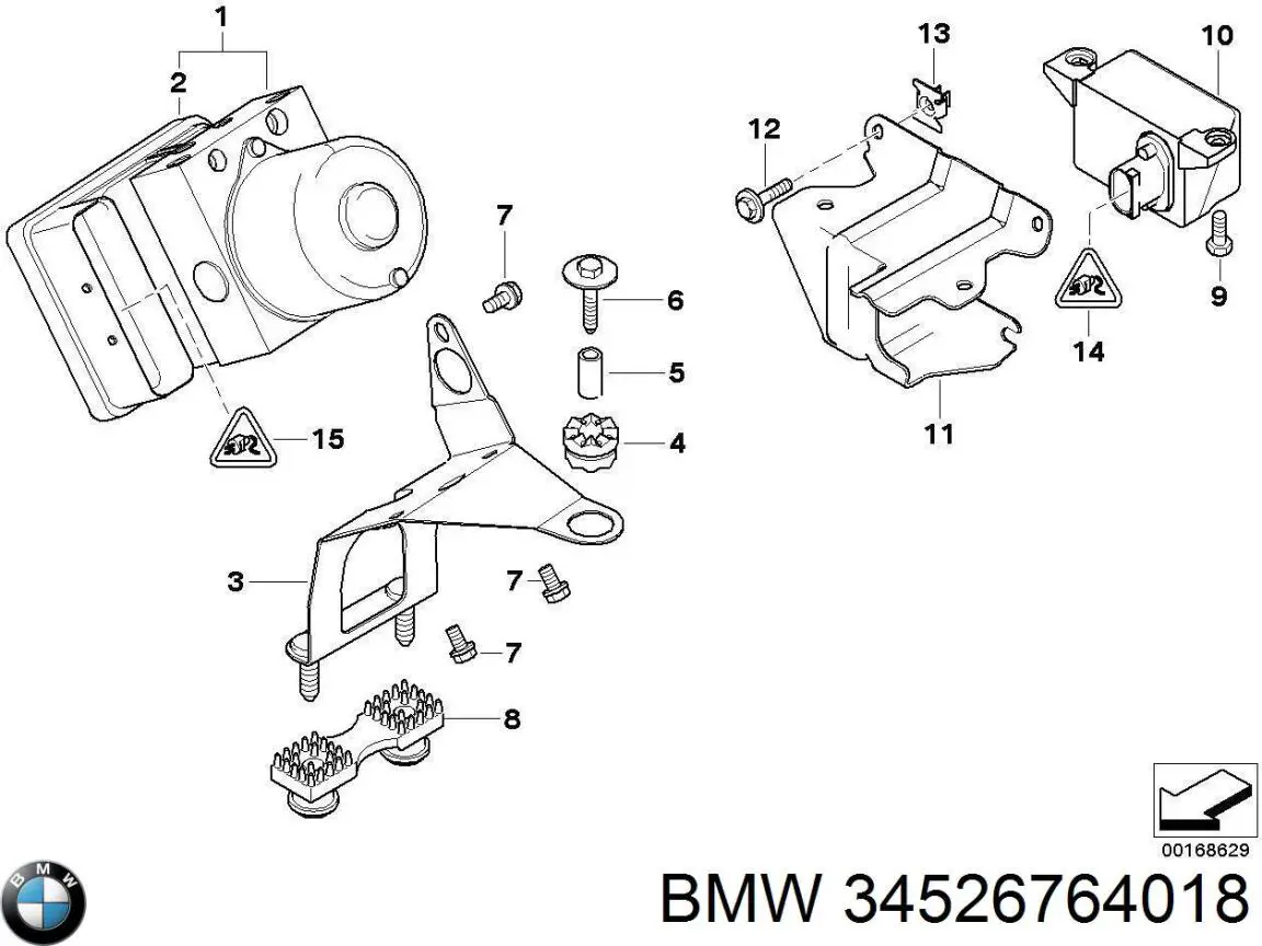 Sensor de aceleração longitudinal BMW 34526764018 preço, a partir de 78,32 USD
