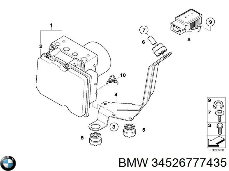 34526777435 BMW Sensor de frequência de rotação DSC