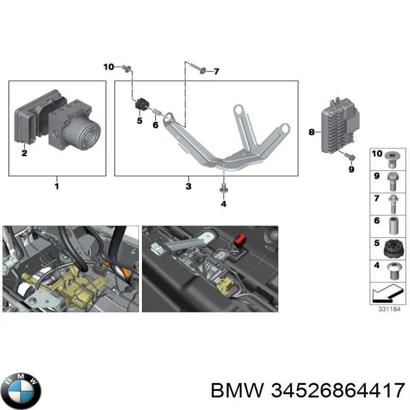 Compre 34509500079 BMW Módulo de direção (Centralina eletrônica) ABS