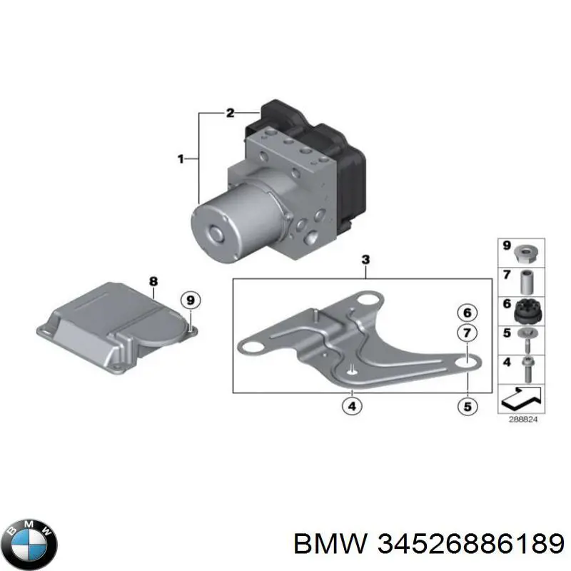 34526886189 BMW Módulo processador de controlo da bolsa de ar (Centralina eletrônica AIRBAG)