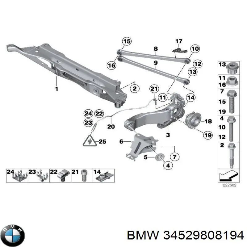34529808194 BMW Sensor ABS traseiro