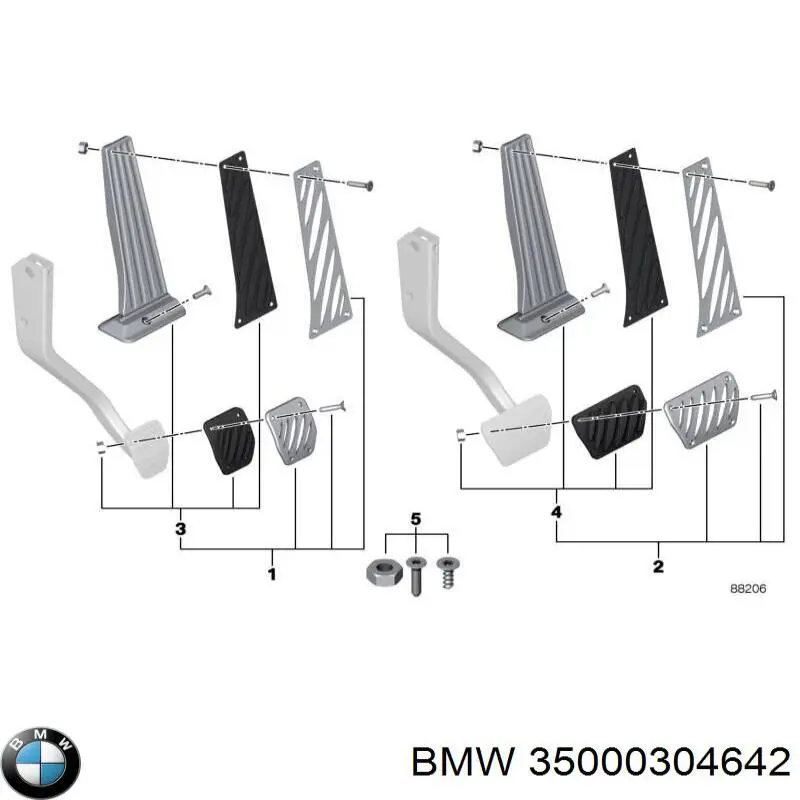 Placas sobrepostas dos pedais, kit BMW 35000304642 preço, a partir de 109,01 USD