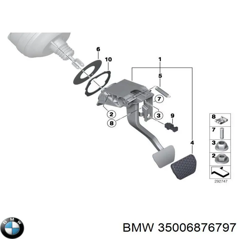 35006876797 BMW Pedal do freio