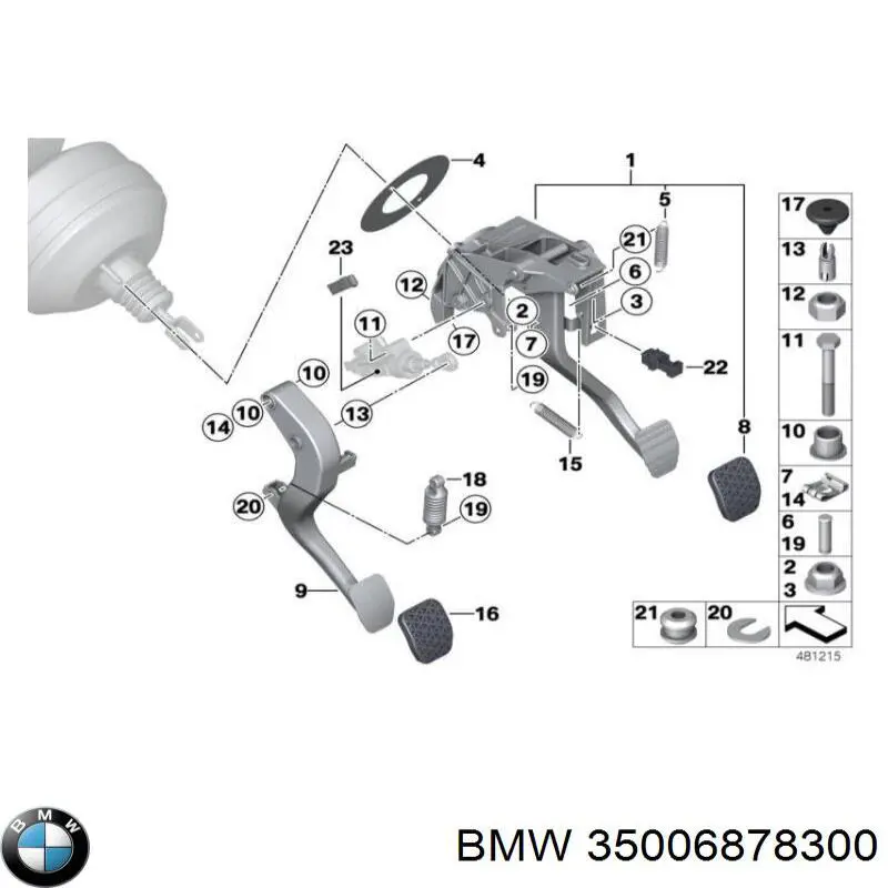 Pedal de embraiagem BMW 1  E81
