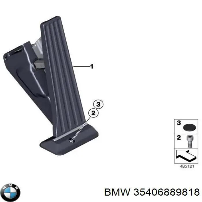 35406889818 BMW Pedal de gás (de acelerador)