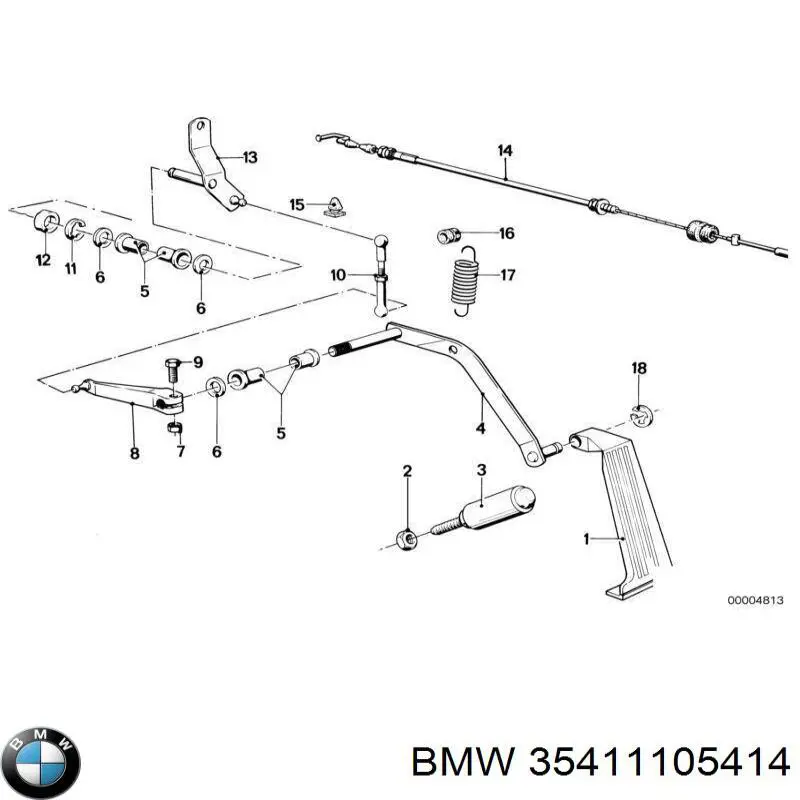 Pedal de gás (de acelerador) BMW 35411105414 preço, a partir de 29,29 USD