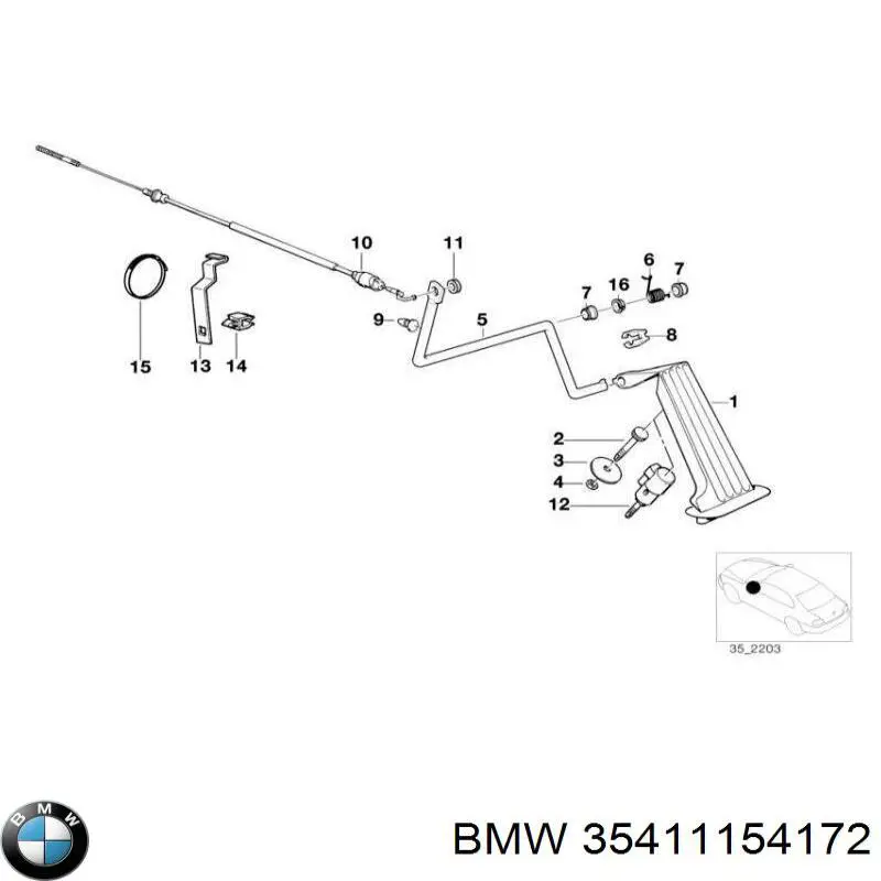 35411154172 BMW Bucha do motor de arranco