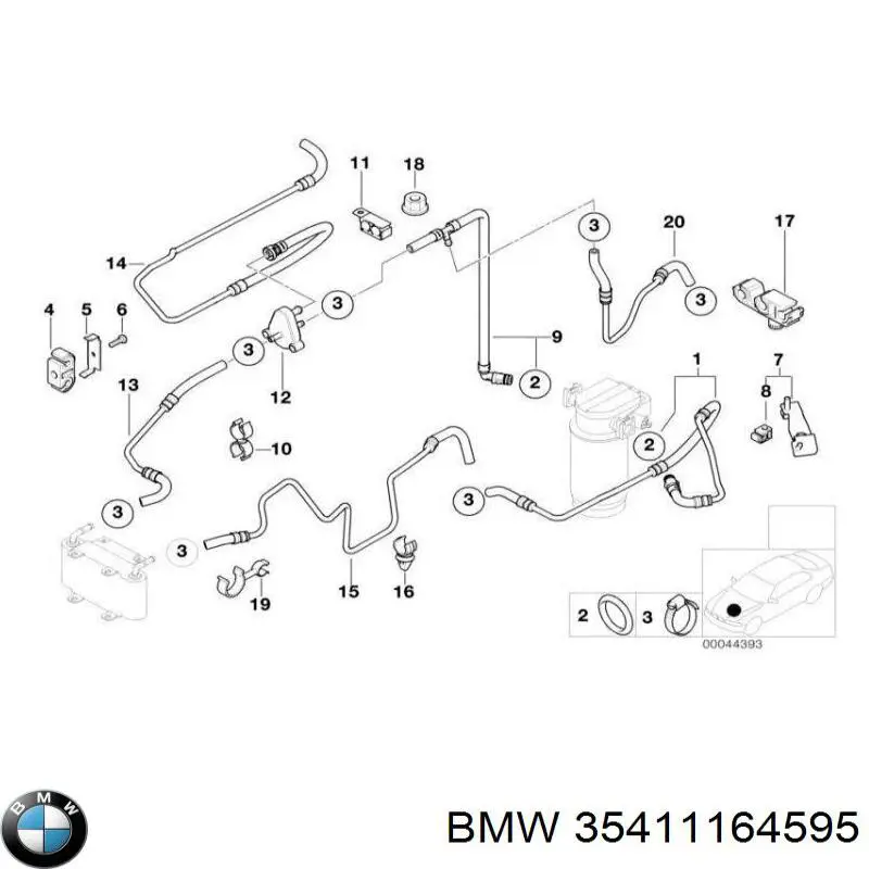 35411164595 BMW Cabo/pedal de gás (de acelerador)