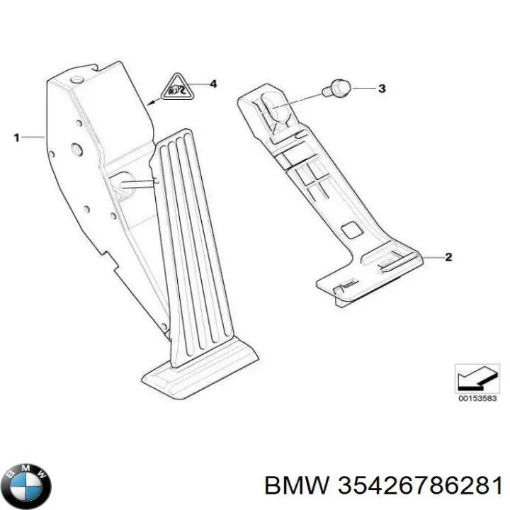 Compre 35426786281 BMW Pedal de gás (de acelerador)