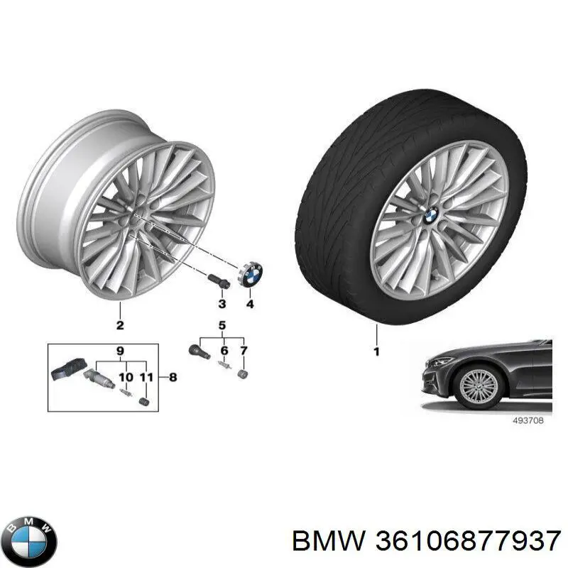 Sensor de pressão de ar nos pneus BMW 36106877937 preço, a partir de 130,74 USD