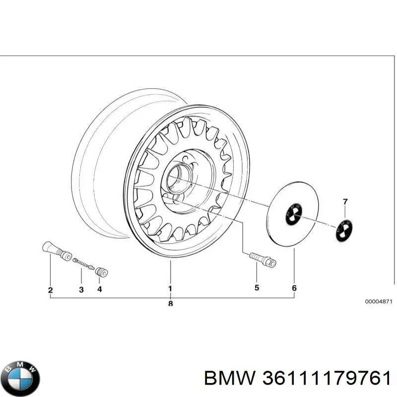 1179761 BMW Discos de roda de aleação ligeira (de aleação ligeira, de titânio)