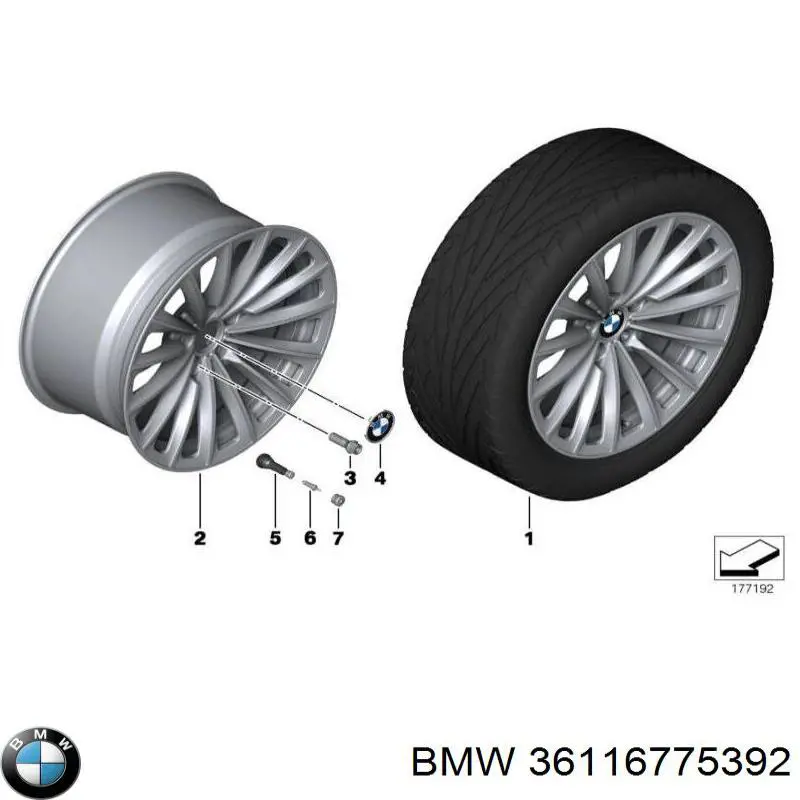 Discos de roda de aleação ligeira (de aleação ligeira, de titânio) BMW 36116775392 preço, a partir de 949,62 USD