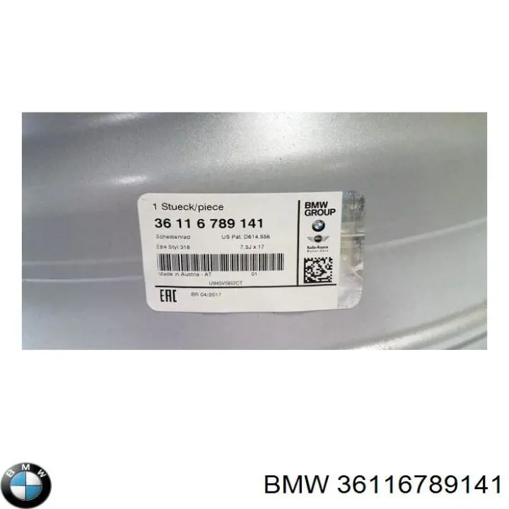 Discos de roda de aleação ligeira (de aleação ligeira, de titânio) BMW 36116789141 preço, a partir de 257,09 USD