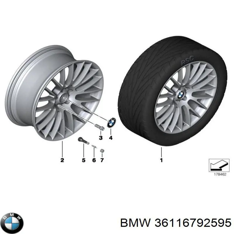 Discos de roda de aleação ligeira (de aleação ligeira, de titânio) BMW 36116792595 preço, a partir de 917,30 USD