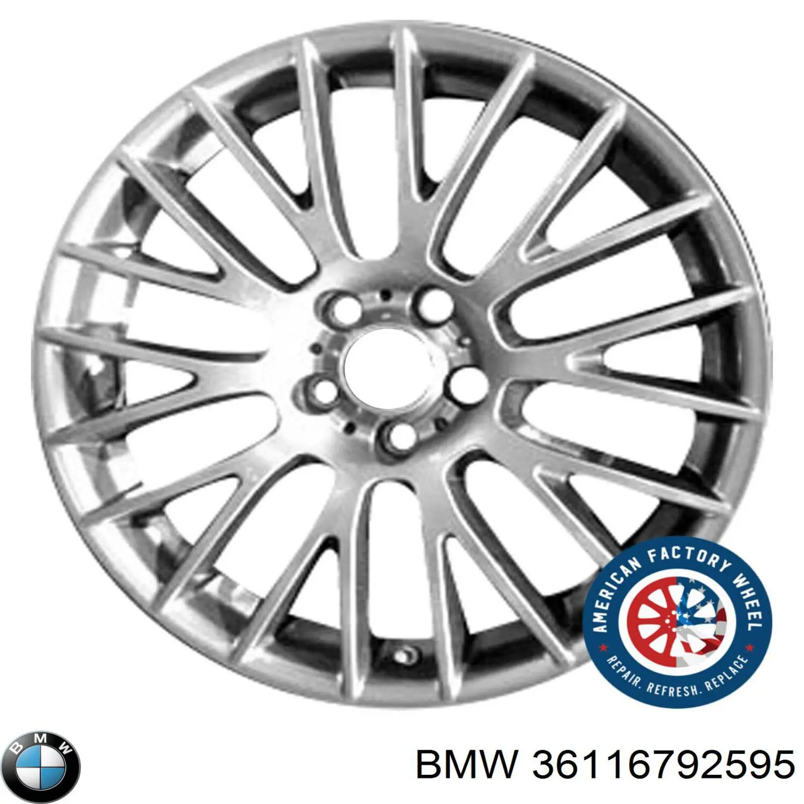 Compre 36116792595 BMW Discos de roda de aleação ligeira (de aleação ligeira, de titânio)