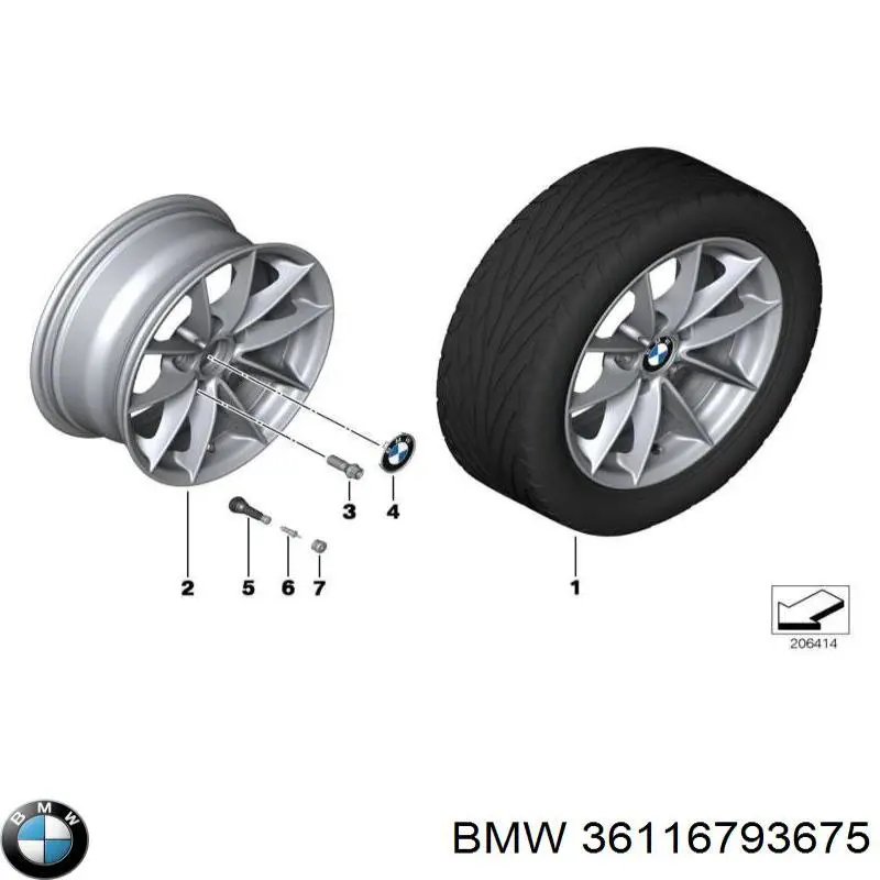 Discos de roda de aleação ligeira (de aleação ligeira, de titânio) BMW 36116793675 preço, a partir de 158,61 USD