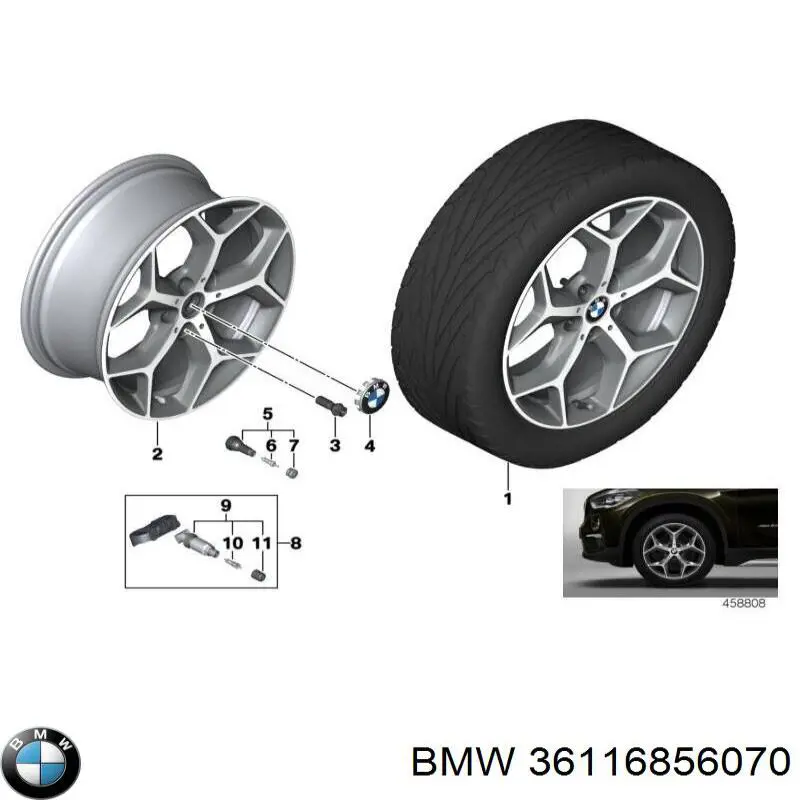 Discos de roda de aleação ligeira (de aleação ligeira, de titânio) BMW 36116856070 preço, a partir de 228,14 USD
