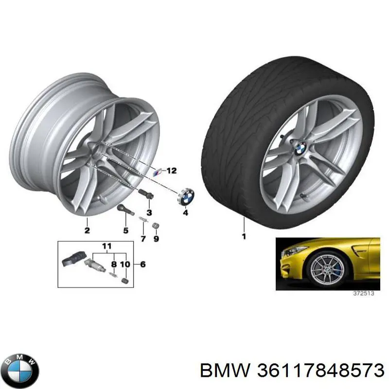 Discos de roda de aleação ligeira (de aleação ligeira, de titânio) BMW 36117848573 preço, a partir de 759,37 USD