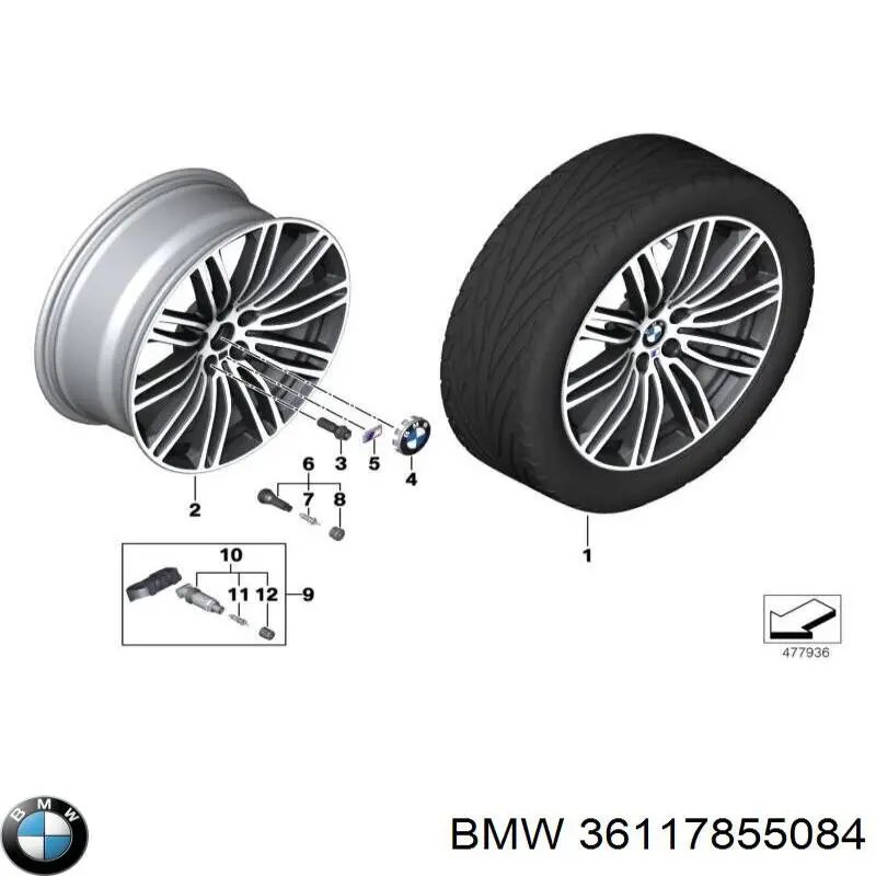 Discos de roda de aleação ligeira (de aleação ligeira, de titânio) BMW 36117855084 preço, a partir de 1325,14 USD