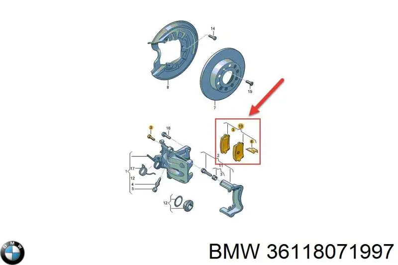 Compre 36118071997 BMW Discos de roda de aleação ligeira (de aleação ligeira, de titânio)