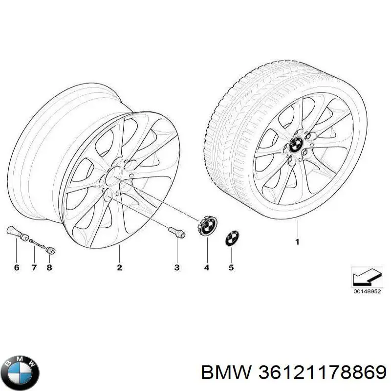 Compre 36121178869 BMW 