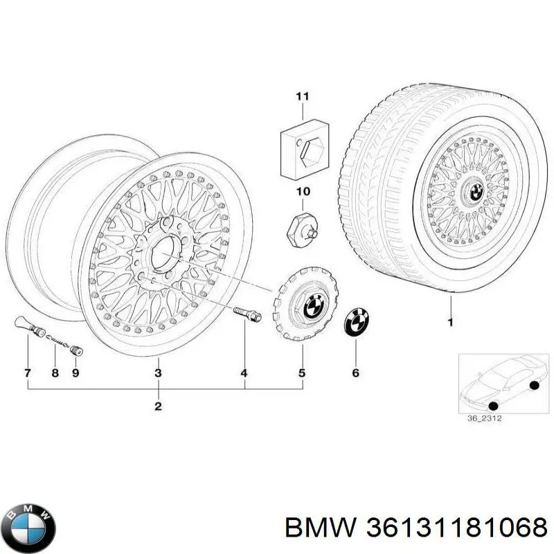  BMW 36131181068 preço, a partir de 108,77 USD