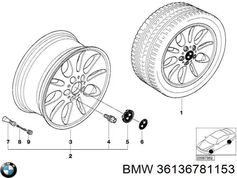 Compre 36136781153 BMW Parafuso de roda