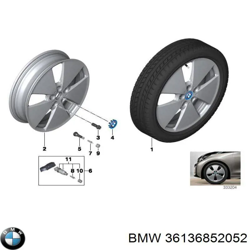 36136852052 BMW Coberta de disco de roda