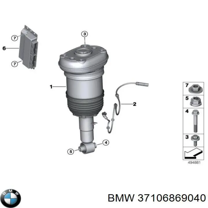 Amortecedor traseiro direito BMW 37106869040 preço, a partir de 1394,40 USD