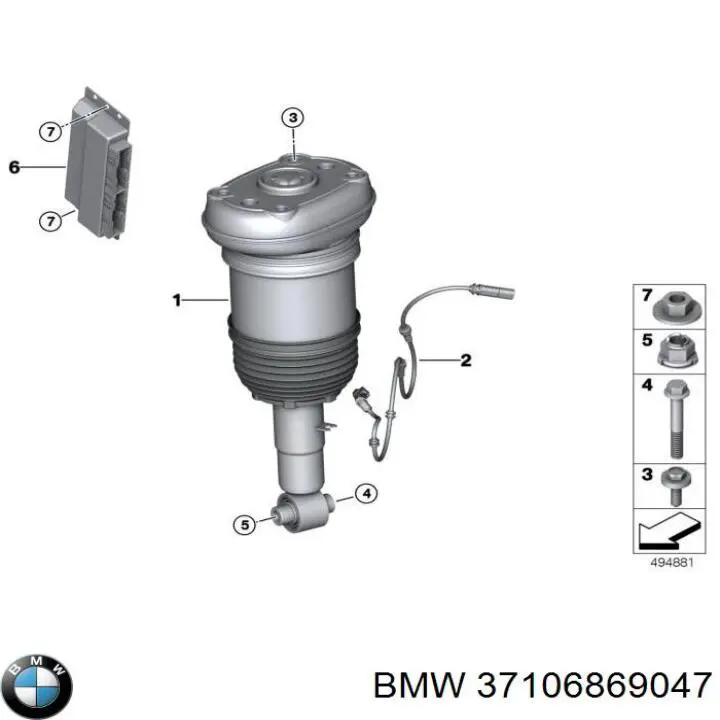 37106869047 BMW Amortecedor traseiro esquerdo
