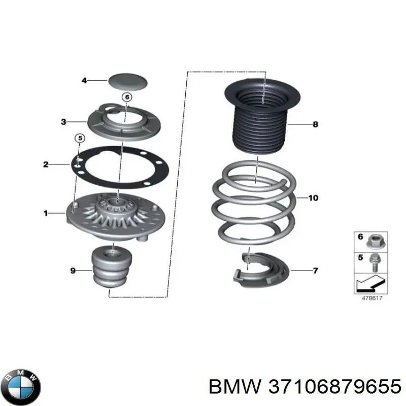 Amortecedor dianteiro esquerdo BMW 37106879655 preço, a partir de 806,36 USD
