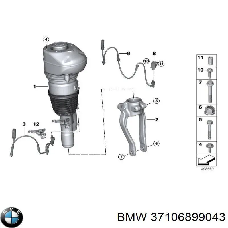 Amortecedor dianteiro esquerdo BMW 37107915965 preço, a partir de 917,68 USD
