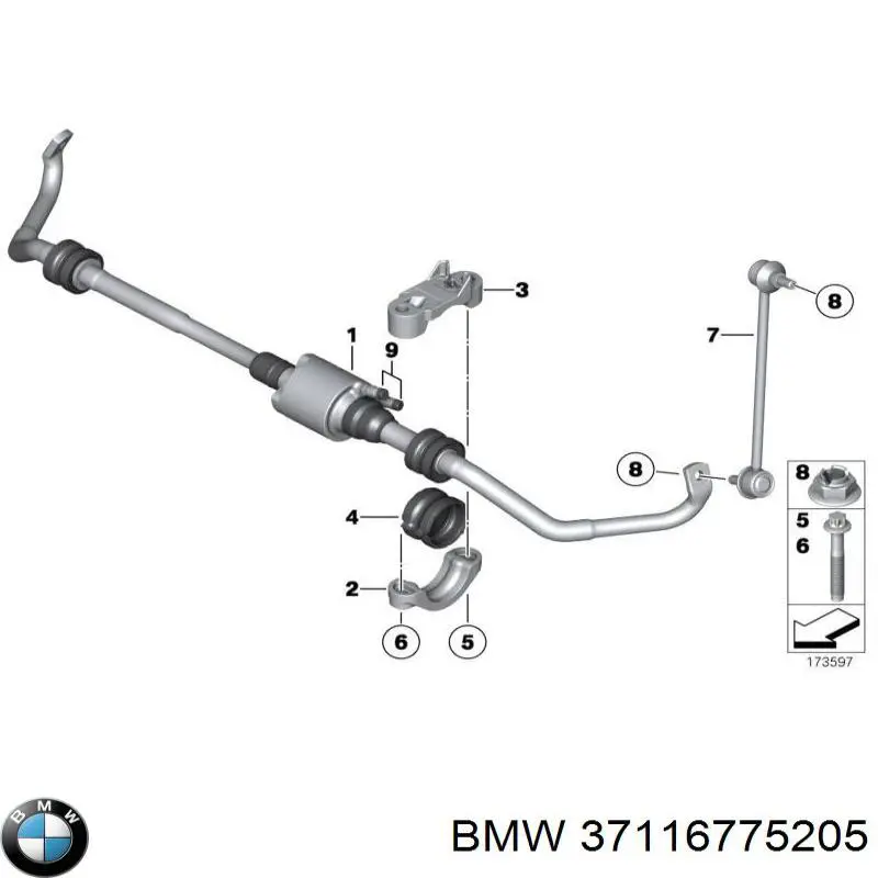 37116775205 BMW Estabilizador dianteiro