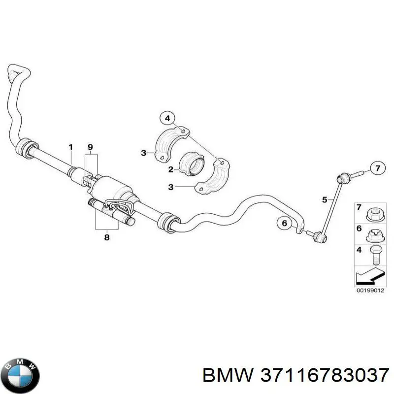 Estabilizador dianteiro BMW 37116783037 preço, a partir de 171,94 USD