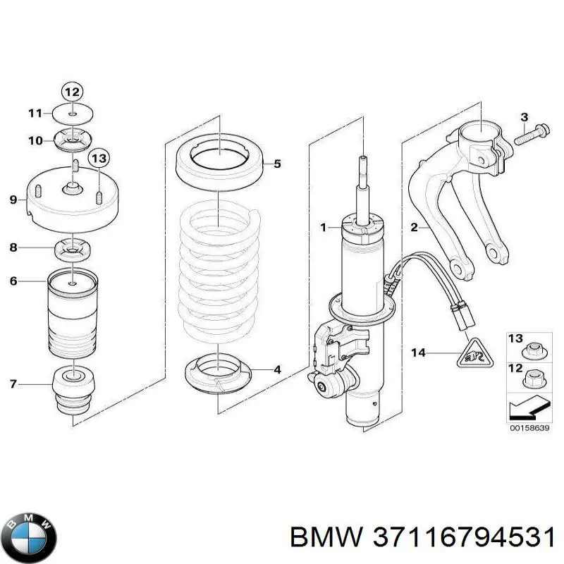 Amortecedor dianteiro esquerdo BMW 37116794531 preço, a partir de 1020,31 USD