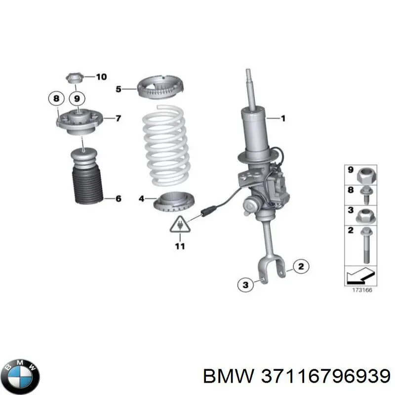 37116796939 BMW Amortecedor dianteiro esquerdo