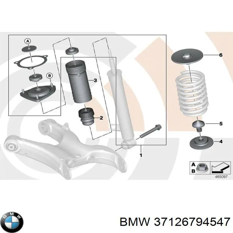 37126794547 BMW Amortecedor traseiro esquerdo