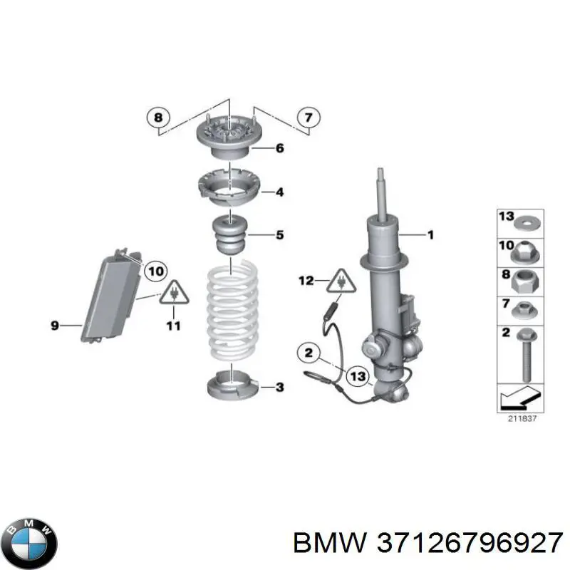Amortecedor traseiro esquerdo BMW 37126796927 preço, a partir de 104,93 USD