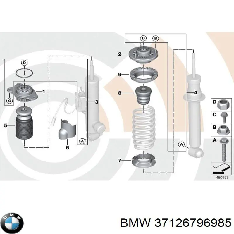 Amortecedor traseiro esquerdo BMW 37126796985 preço, a partir de 819,72 USD