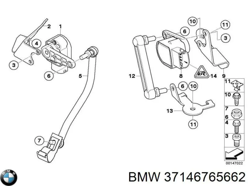 Barra dianteira de sensor do nível de posição de carroçaria BMW 37146765662 preço, a partir de 30,94 USD