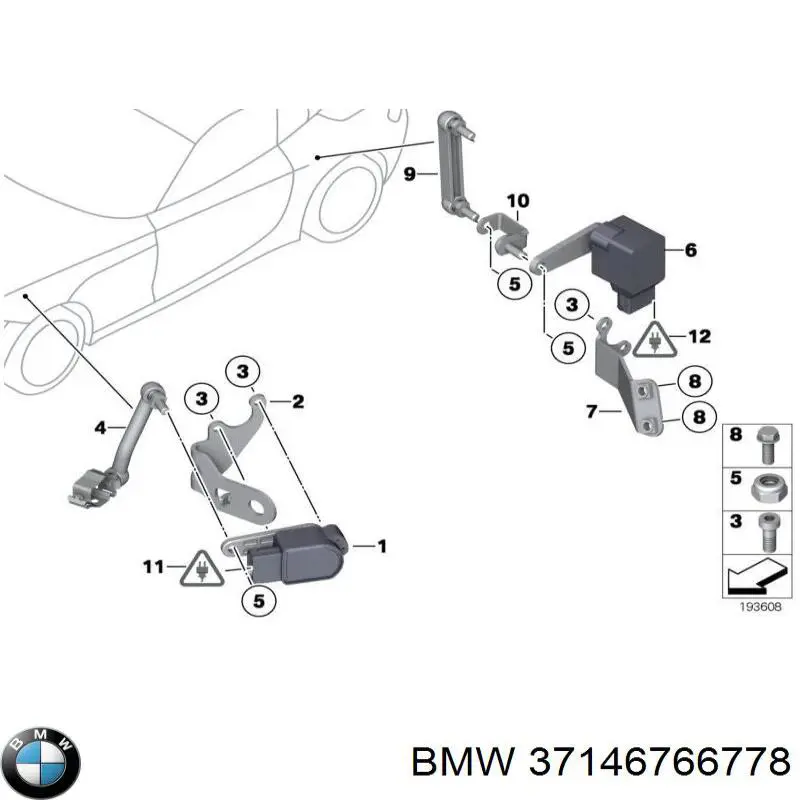 Barra dianteira de sensor do nível de posição de carroçaria BMW 37146766778 preço, a partir de 40,99 USD