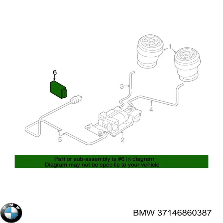 37146860387 BMW Unidade de controlo de suspensão pneumática